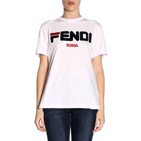 fendi t shirt women's white|Fendi t shirt original.